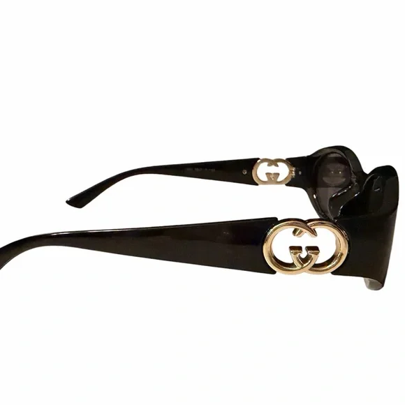 Trendy Black Women's Oval Sunglasses - GG - Picture 3 of 5